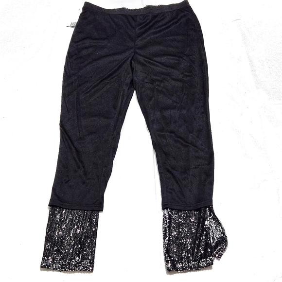 NWT C By One Sequined Pull On Skinny Leg Pants - Picture 9 of 12